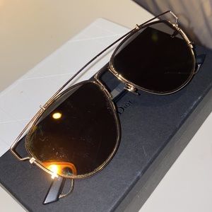 Dior Technologic Mirrored Sunglasses in Black/Gold